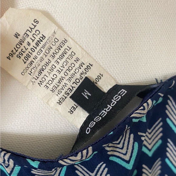 Navy dress with chevron patterned print - Picture 5 of 6